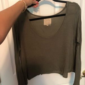 Green long sleeve top